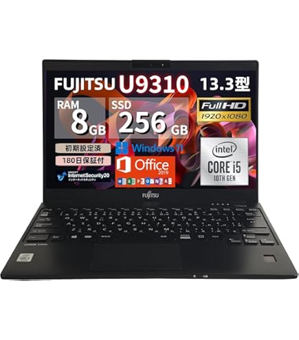 富士通 U9310/D 13.3型ノートPC【i5第10世代】Windows11 Amazon.co.jp: 【整備済み品】 富士通 LIFEBOOK U9310/D, i5-10310U